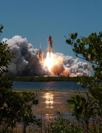 Photograph of the STS-121 space shuttle launch