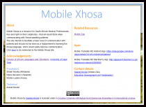 Written Text about Mobile Xhosa