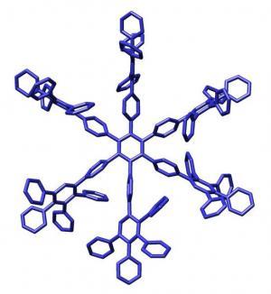 Snowflake-shaped image of a macromolecule