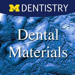 Words "Dental Materials" displayed over textured background