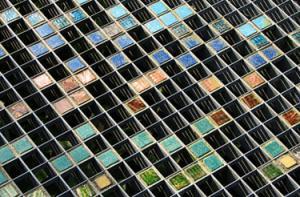 Array of multi-color tiles