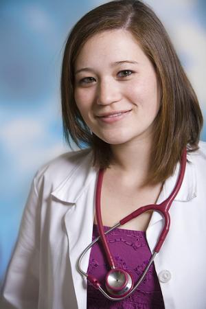 Portrait of nurse with stethoscope